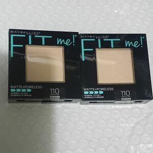 Maybelline Fit Me! Matte + Poreless Powder 110 Porcelain (Twin Pack)